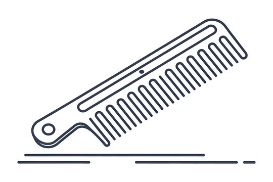Black hair comb with teeth for styling hair