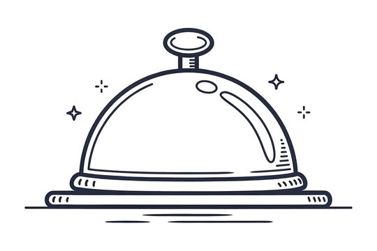 Classic dome bell with handle and star accents