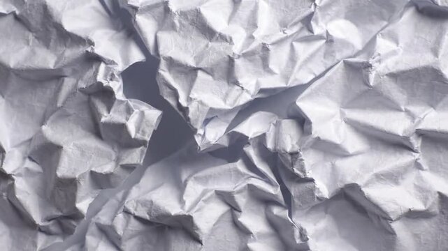 White crumpled paper background texture in stop motion animation with VSRExport effect