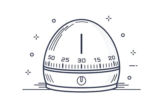 Classic analog stopwatch with numbers and plus/minus signs