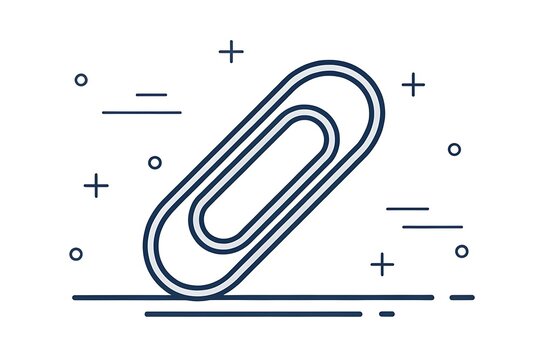 Paperclip with electrostatic charge illustration