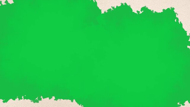 Ink Splatter Transition on Green Screen with Old Paper Texture Animation, Green Ink Blot Reveal Chroma Key  Video Editing and Transitions Motion Design Element