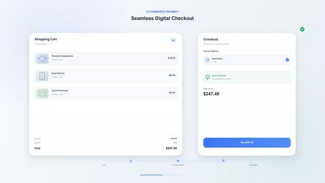Seamless Digital Checkout E Commerce Payment Interface