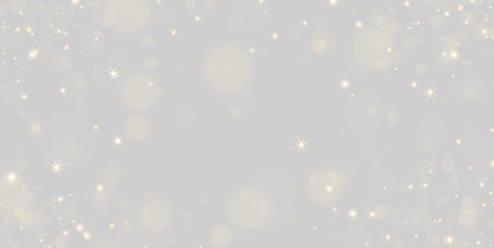 Golden sparkle lights create a festive starry effect on a black background. The glowing spots vary in size and radiate soft warm hues. This scene evokes celebration and can enhance holiday.