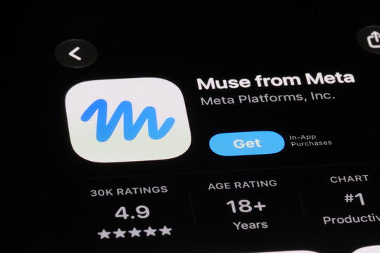 Shanghai,China-Sep.22nd 2026: Muse app icon logo. Personal AI Agent by Meta