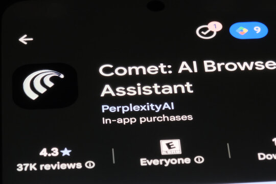 Shanghai,China-Sep.22nd 2026: Comet browser app icon logo