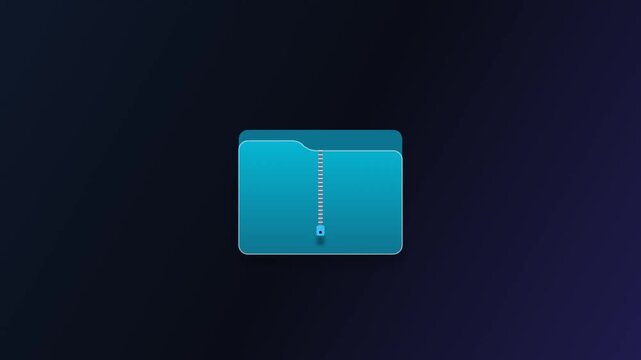 ZIP File Archive Extraction. Compressed Folder Unzipping Animation. File Manager Popup. Digital Storage Interface. Dark Theme Archive Utility. Document Extraction UI