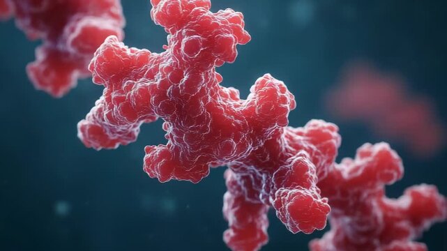 selective focus Toxocara canis larvae structure under microscope medical video