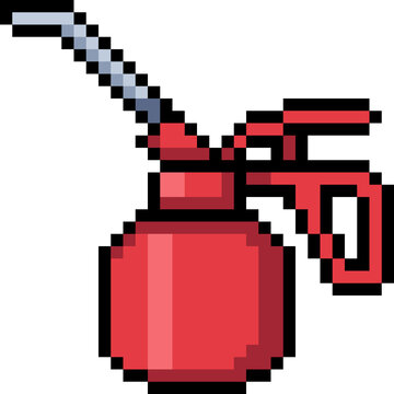 Lubricant Oil Can Pixel Art, Cute Workshop Maintenance Supply