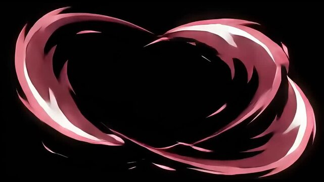Pink energy swoosh vector graphic illustration for dynamic motion effects and anime action scenes
