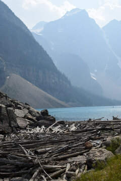 View at lake Moraine on Banff national park, Canada
