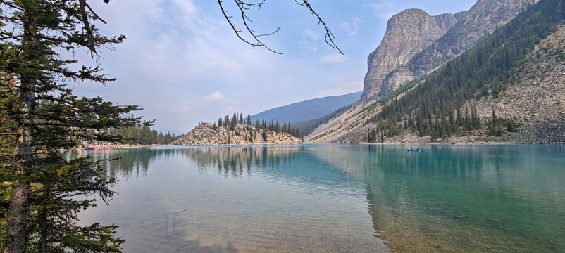 View at lake Moraine on Banff national park, Canada