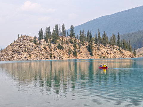 View at lake Moraine on Banff national park, Canada