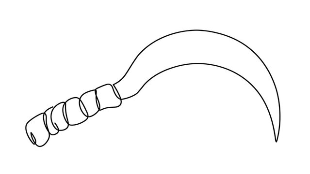 Sickle white background farm tool.