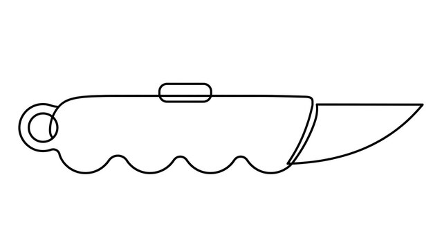 Pocket knife white background.