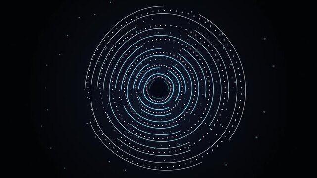 Concentric circles futuristic digital design