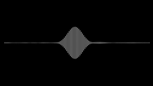 Audio frequency spectrum circular interface, animated music equalizer rings and pulsing sound waves, futuristic digital voice visualization on black screen background, seamless 4K