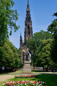 Adam Black Lord Provost of Edinburgh and liberal politician and reformer Memorial and Scott Monument Victorian Gothic spire UNESCO World Heritage Site Edinburgh Scotland