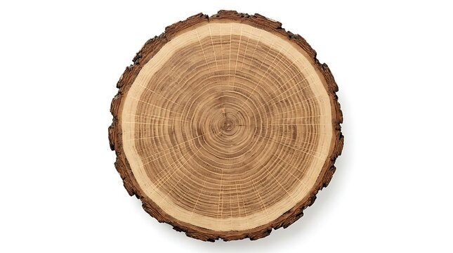 Cross section of a light brown tree stump