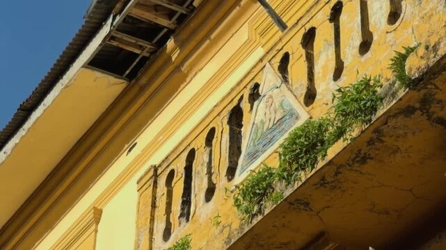 the old colonial building of a public place of Nicaragua latin america