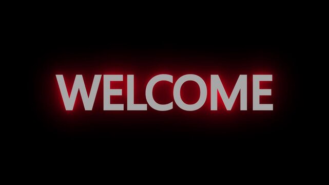 rad welcome neon animated text welcome sign oadvertising neon cafe karaoke live music animation text icon on a black screen