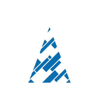 Abstract geometric blue shape