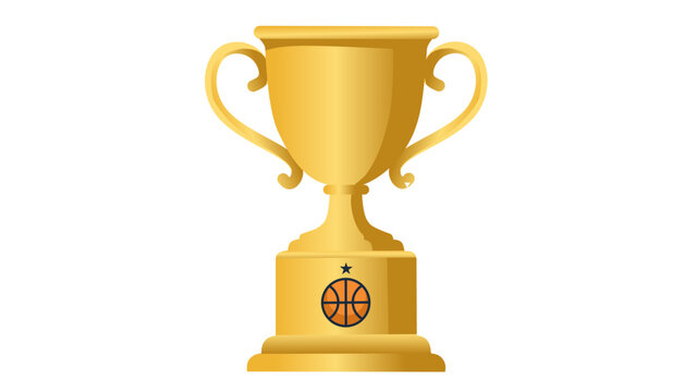 Basketball Championship Trophy Illustration
