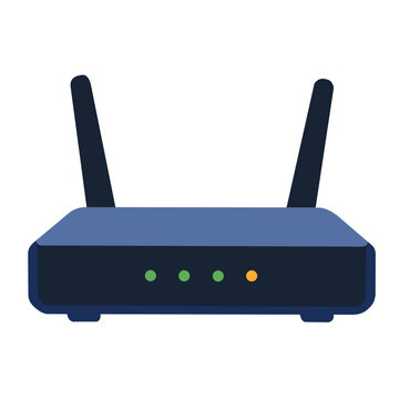 Wi-Fi Router Flat Illustration