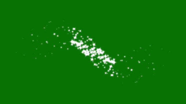 white glowing fairy sparkle line burst, fairy dust wand glitter stars trail transition, glowing pixie dust burst, shining sparkle motion for transparent and green screen. 4k video