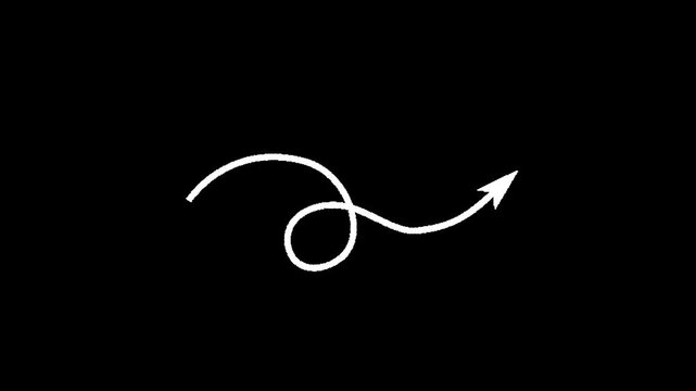 arrow animation for creative direction, progress, and motion graphic compositions. on transparent background