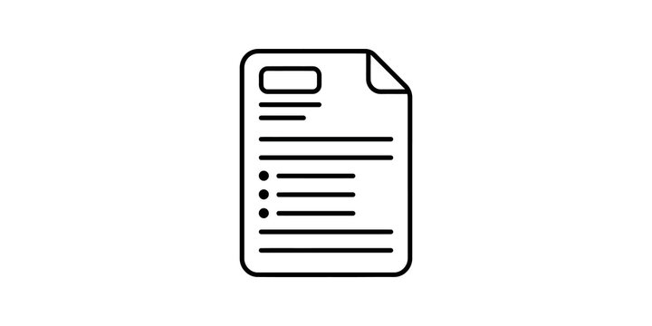 A document with bullet points and lines, representing a report or list for business and education.