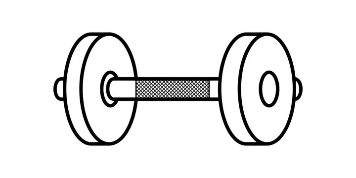 Dumbbell icon for weightlifting and fitness exercise.