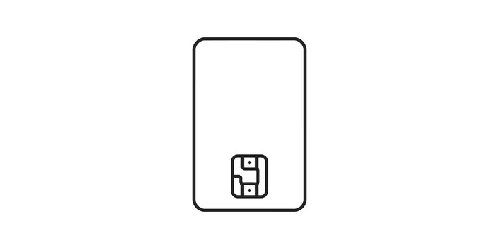 SIM card icon for mobile phone connectivity and telecommunication services.