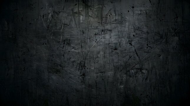 Dark scratched metal texture with industrial distressed surface pattern