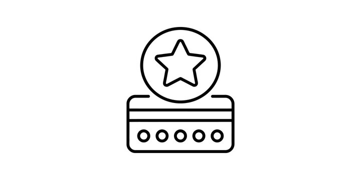 Customer feedback icon showing star rating and survey results for user satisfaction.