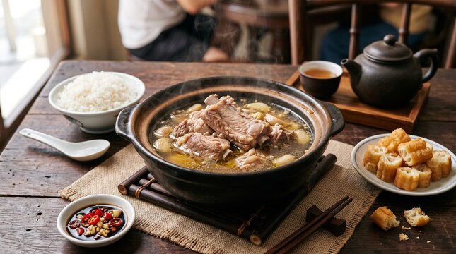 Authentic Singaporean Bak Kut Teh Pork Rib Soup