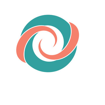 Abstract swirling shapes logo