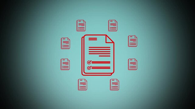 digital manage and organize electronic documents , representing digital file management, cloud documents, workflow organization, and modern online document systems.4k motion graphics video