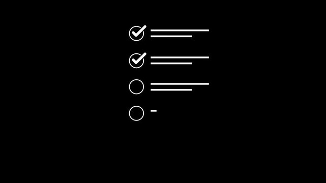 Businessman tick correct sign mark in checkbox for quality document control checklist and business approve project concept.4k motion graphics video