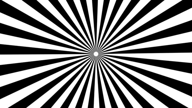 Rotating orange sunburst stripes. Retro vintage style, colorful design. Beaming rays usable as seamless loop background. Computer rendered.4k motion graphics video