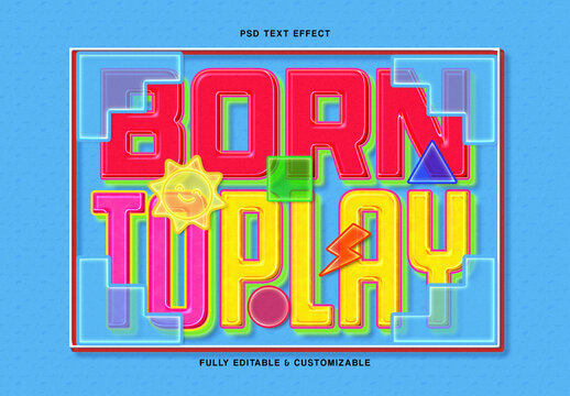 Playful Colorful Kids Text Effect