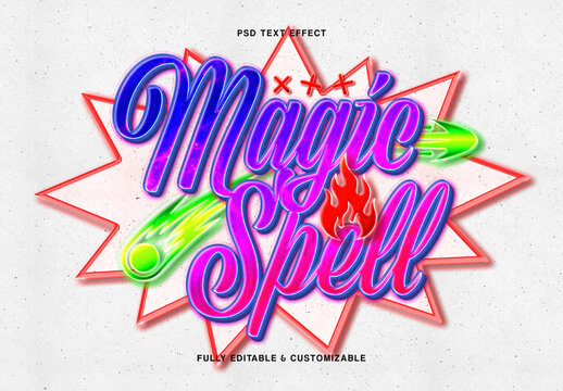 Vibrant Cursive 3D Text Effect