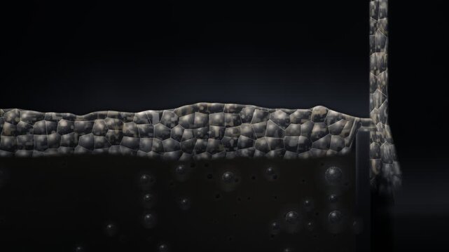 Froth Flotation Mineral Bubbles Rising Seamless Loop