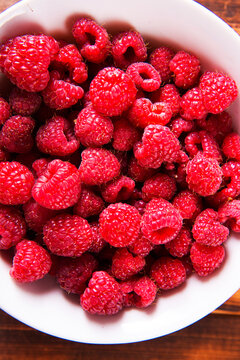Raspberry background. Fresh berries. Raspberry fruits