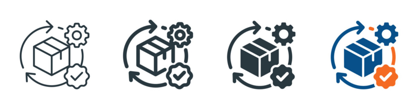 Minimum viable product MVP testing and prototype validation vector icon set for agile sprint development and lean product launches