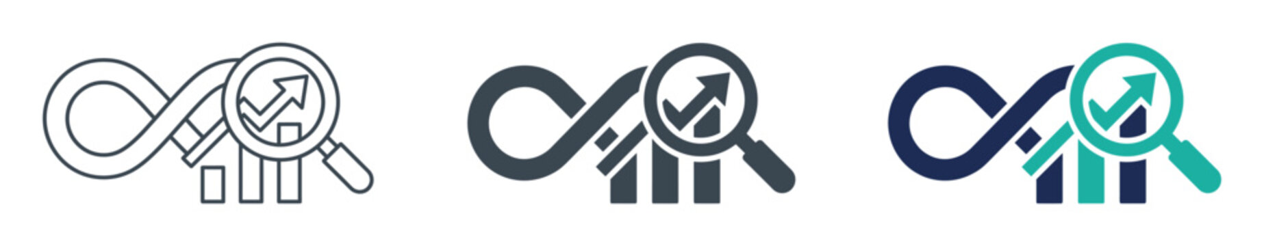 Customer lifetime value LTV analysis vector icon pack for cohort retention modeling, revenue per user, and SaaS growth metrics