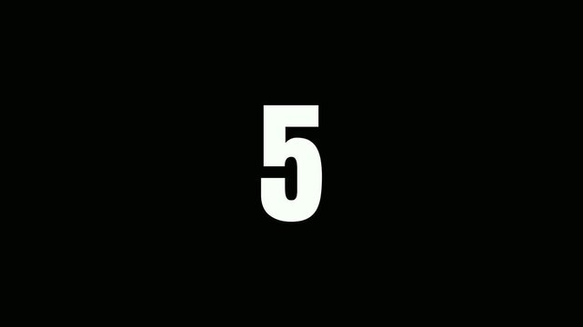 Bold white number seven displayed prominently against a stark black background