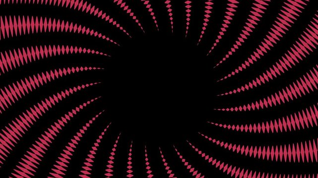 Trippy crimson red halftone diamond swirl optical illusion background 4k