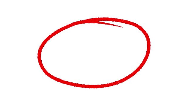 hand drawing different circles isolated on black background, Handwritten red circle. For marking text