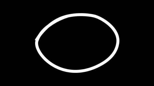 Handwritten red circle. For marking text, numbers, marker pen, hand-drawn animation icon